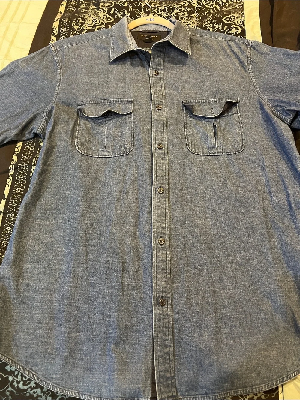 Banana Republic Chambray Button-Down Shirt in Light Blue